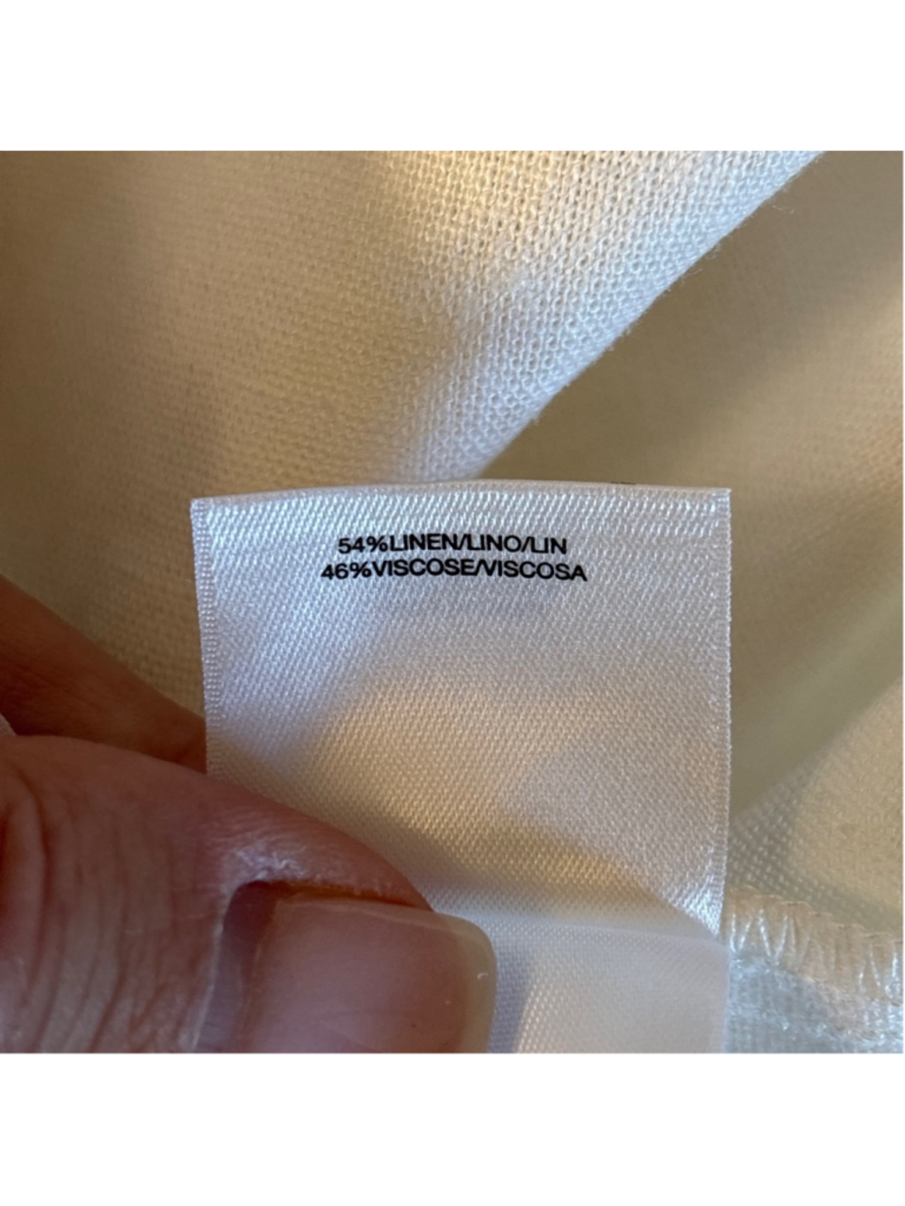 Anne Klein Cream Linen Top - Size L - Picture 5 of 8